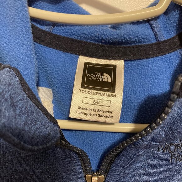 Blue North Face Zip up Hoodie Jacket, Size 6 - Picture 3 of 7